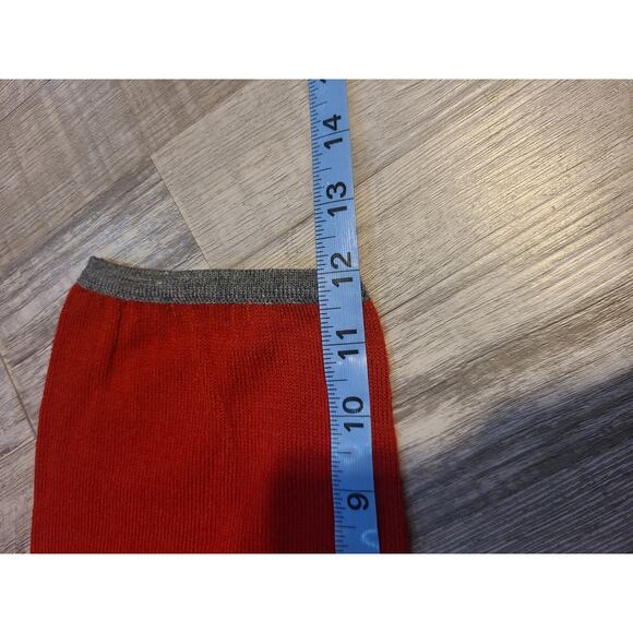 Salon studio small womens red black and gray knit 3/4 sleeve sweater - Picture 9 of 9